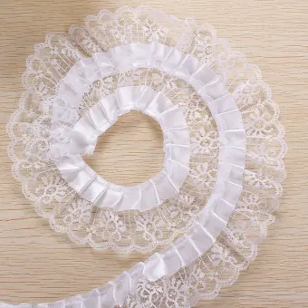 gathered lace trim for sale