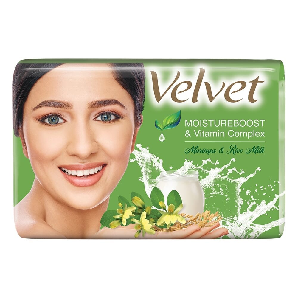 Velvet Soap- Moringa And Rice Milk 95G