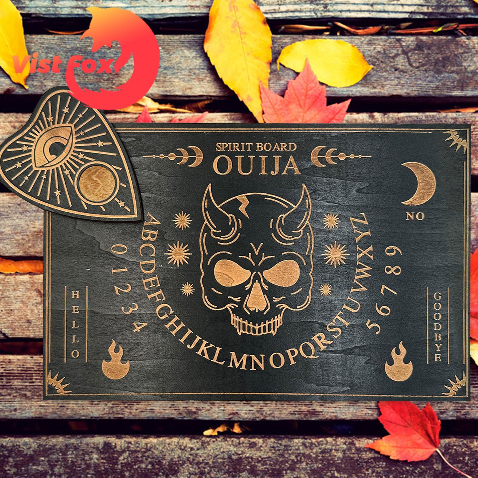 Wood Surface Ouija Board Spooky Halloween Spirit Game Board Perfect Festival Decoration Halloween Ouija Board. 