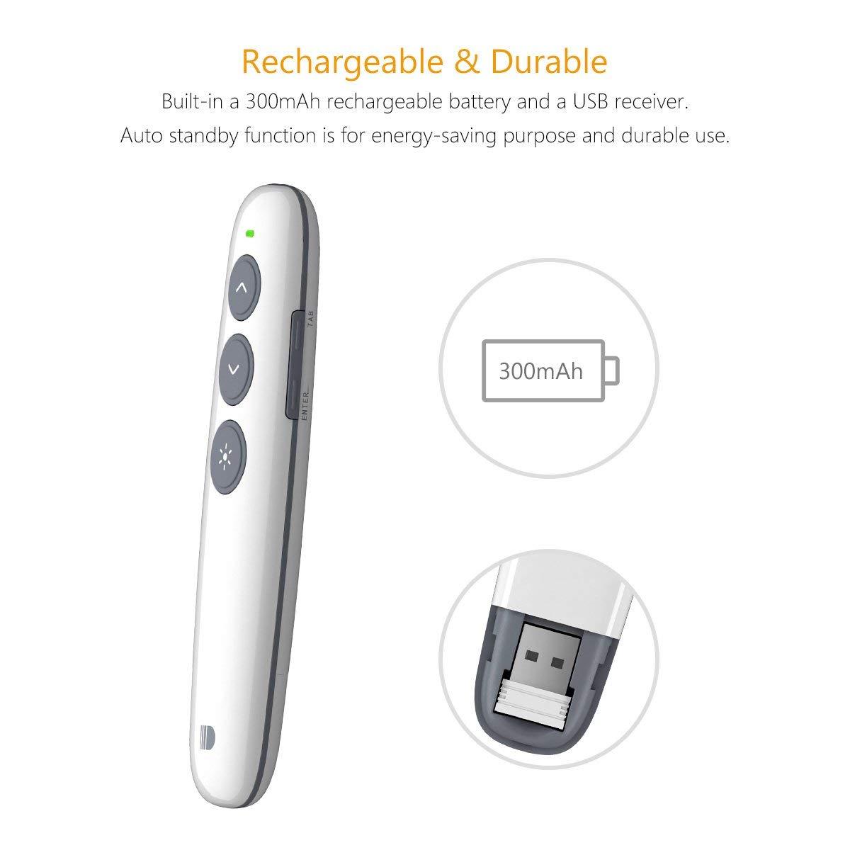 Doosl Rechargeable 2.4GHz Wireless Presenter. 