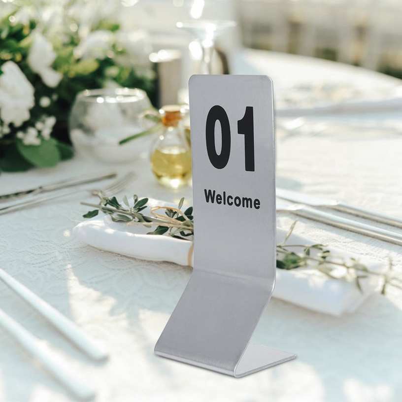 Stainless Steel 1-10 Double-side able Numbers Props for Wedding Party Decoration. 