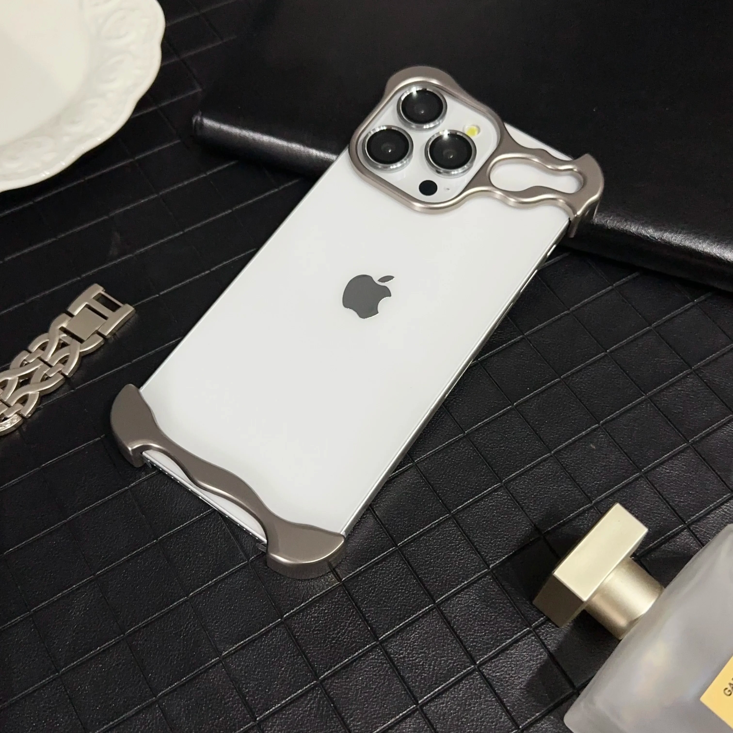 HOCE Aluminum Alloy Irregular Metal Phone Cover For iPhone 17 16 15 14 13 12 Pro Max 15 16 Plus Case Lens Ring Film Protection Shockproof Cases No Bumper | Daraz.lk HOCE Aluminum Alloy Irregular Metal Phone Cover For iPhone 17 16 15 14 13 12 Pro Max 15 16 Plus Case Lens Ring Film Protection Shockproof Cases No Bumper | Daraz.lk