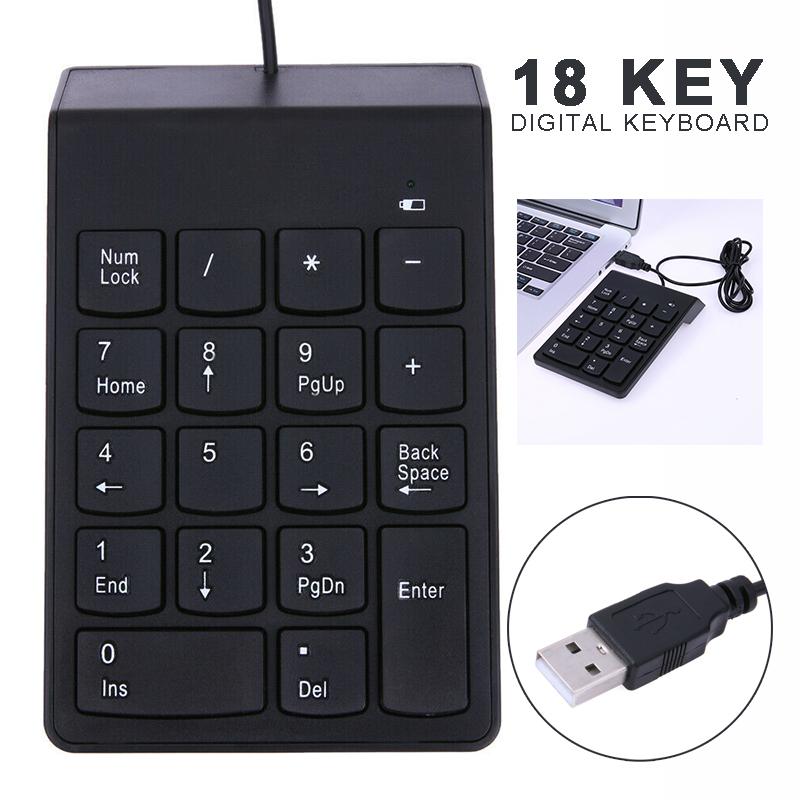 Numeric Keypad,wired and wireless 18 Key Number Numeric Keypad Keyboard ...