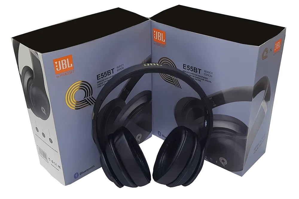 Bluetooth Headset wireless Bluetooth headphones JBL E55bt Quincy Edition Over-Ear Headphones with Mic for SAMSUNG,I PHONE APPLE ANDROID,WINDOWS. 