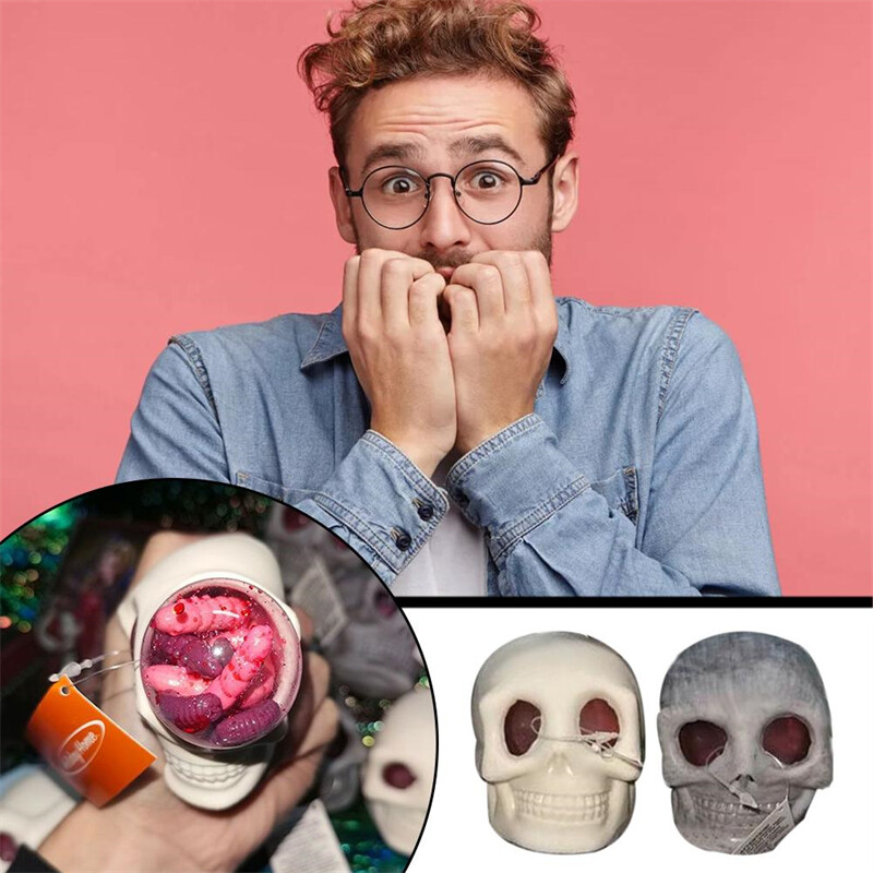 DENOSWIM New Gothic Squeeze Skull Toy Fidget Toys Halloween Skull Stress Ball Relieve Stress Children Vent Decompress Toy. 