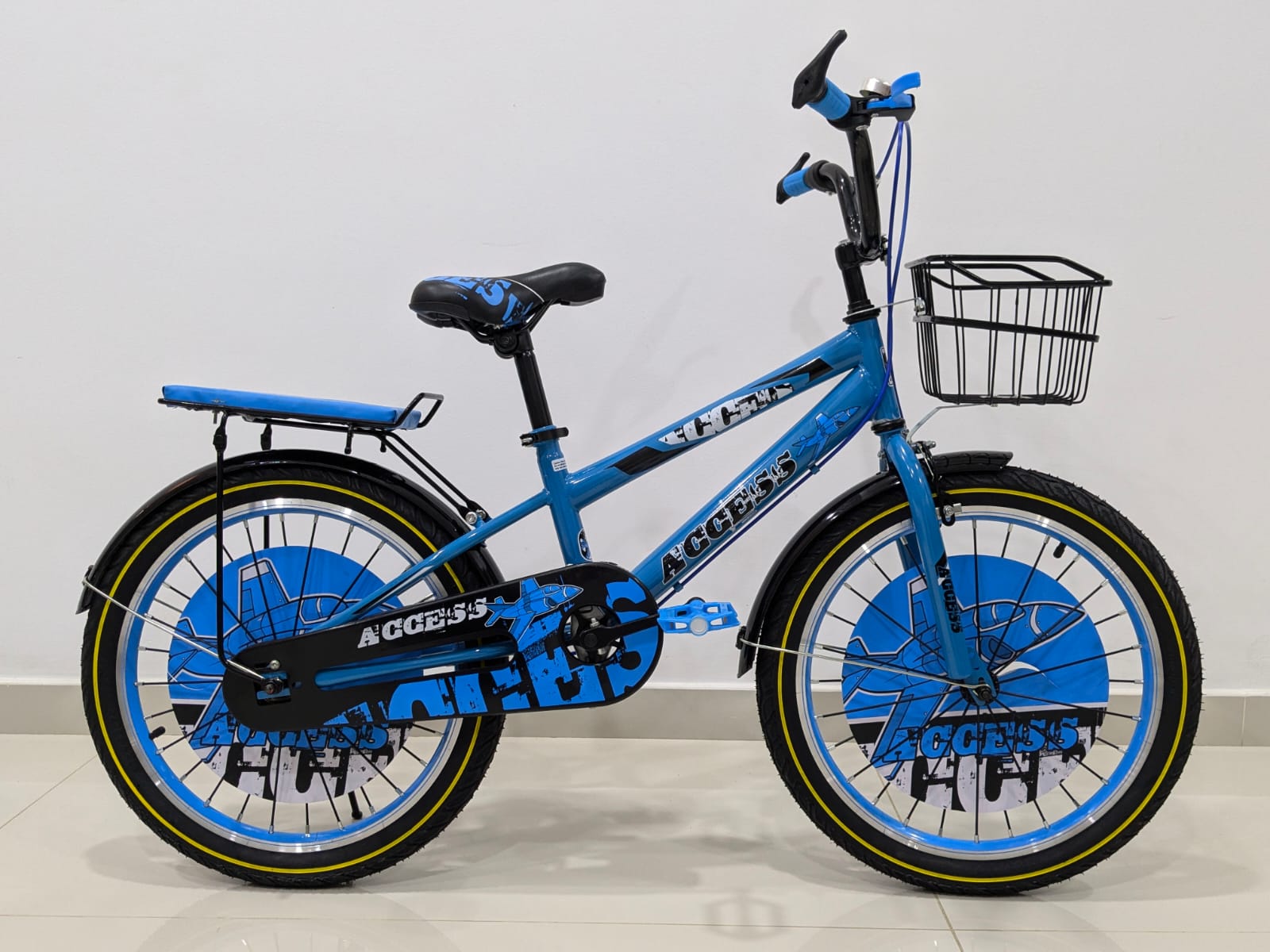 Kids BMX Bicycle with Front Basket and Rear Seat 12