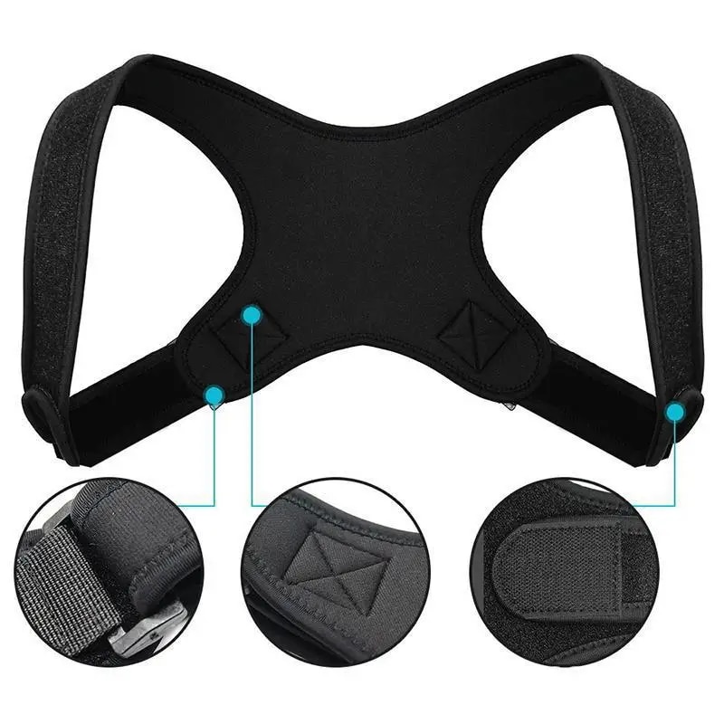 Posture Corrector Women Men Adjustable Upper Back Brace Breathable Back Straightener Providing Pain Relief Lumbar Neck ShoulderHats & Caps. 