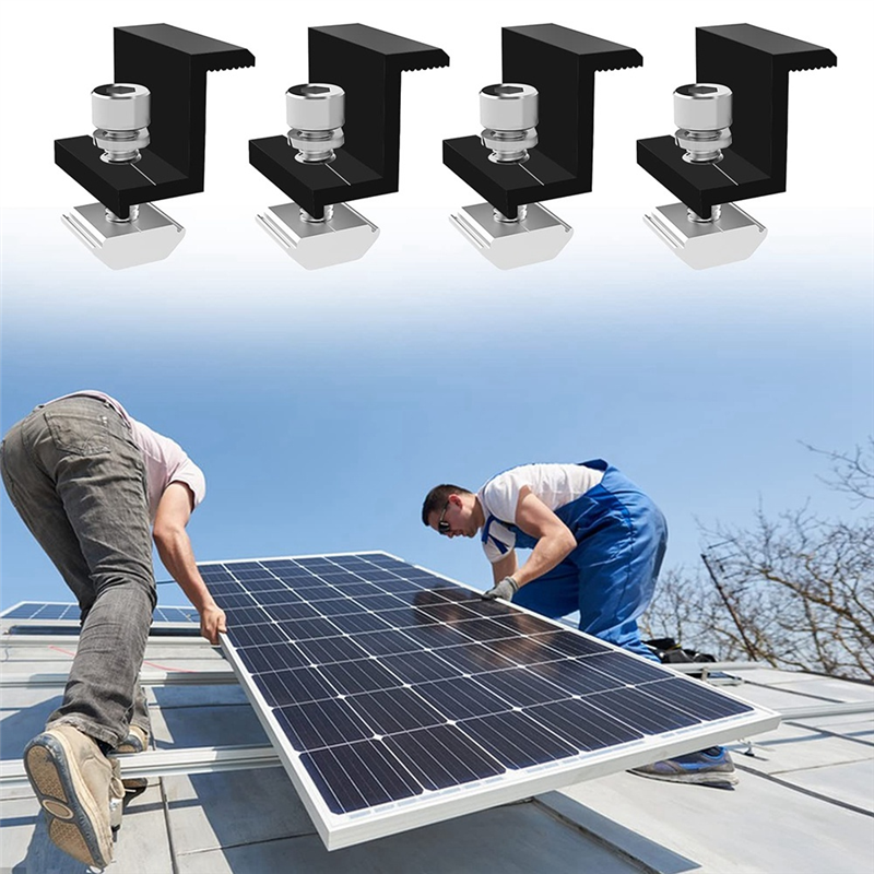 12 Pack Solar Module Holder End Clamp, End Clamp 30Mm. 