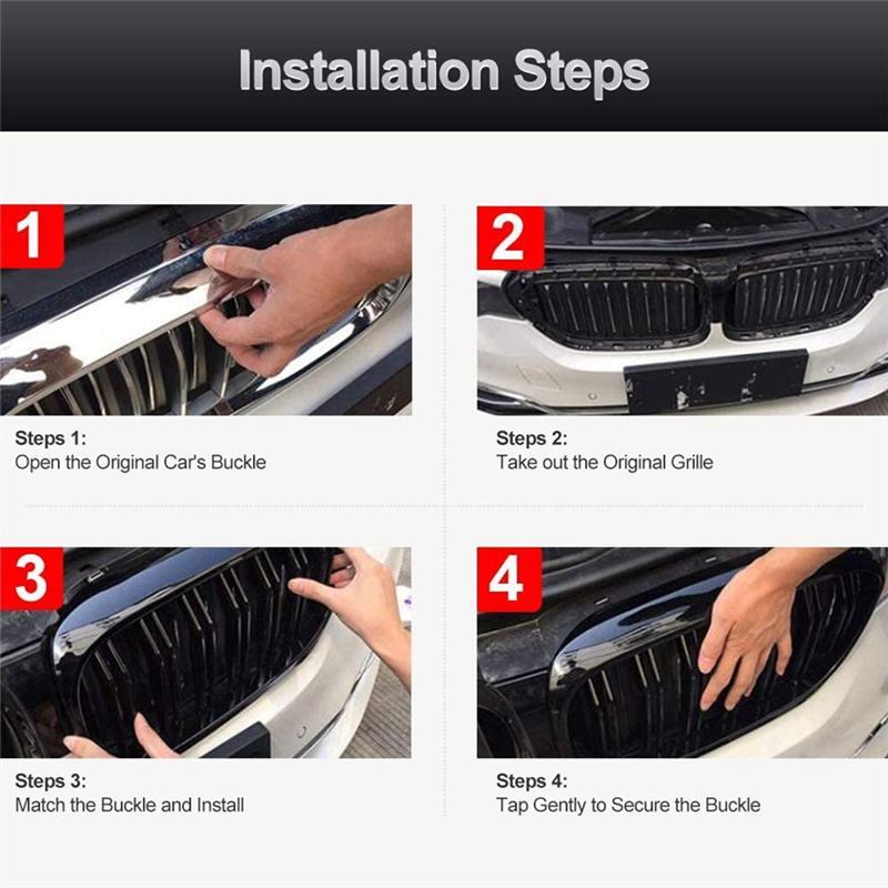 Front Bumper Kidney Grille Grill Cover Replacement for BMW X5 F15 X6 F16 X5M F85 X6M F86 2014-2019. 