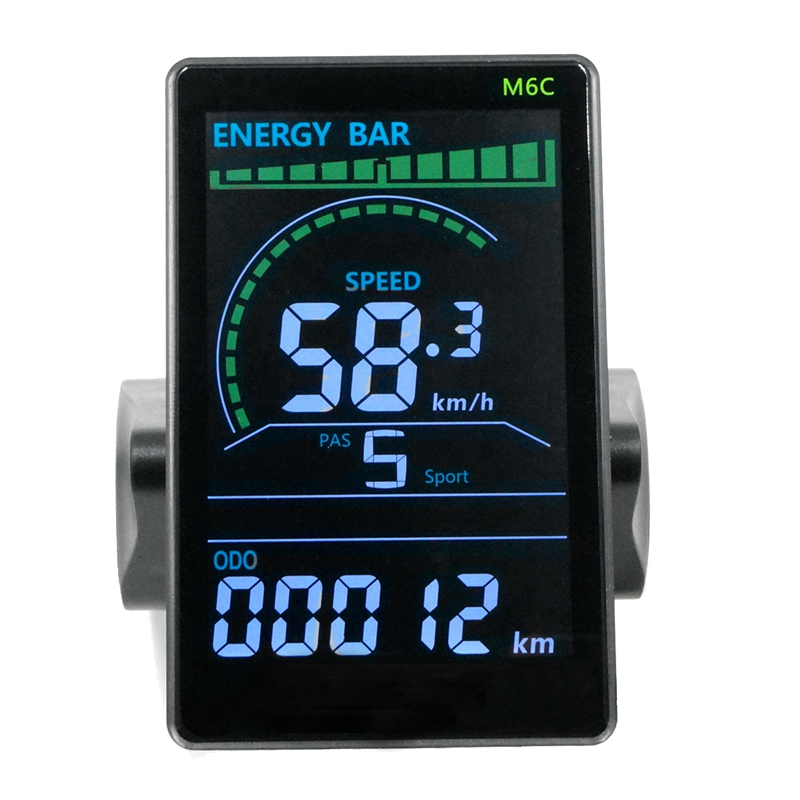 M6C Electric Bike LCD Display Meter 24V-60V E Scooter Panel Color Screen with USB for Mountain Electric Bike Replacement Accessories (SM 5PIN). 
