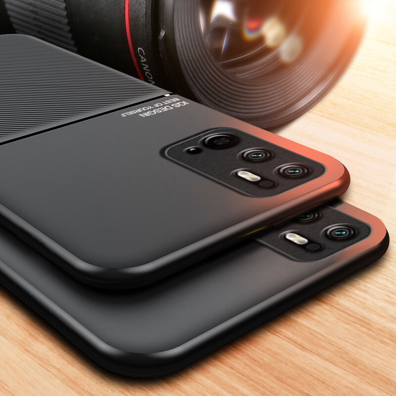 Case For Xiaomi Redmi Note 10 5G / Poco M3 Pro Casing Anti-fall Soft Non-slip Silicone Grain Back Cover. 