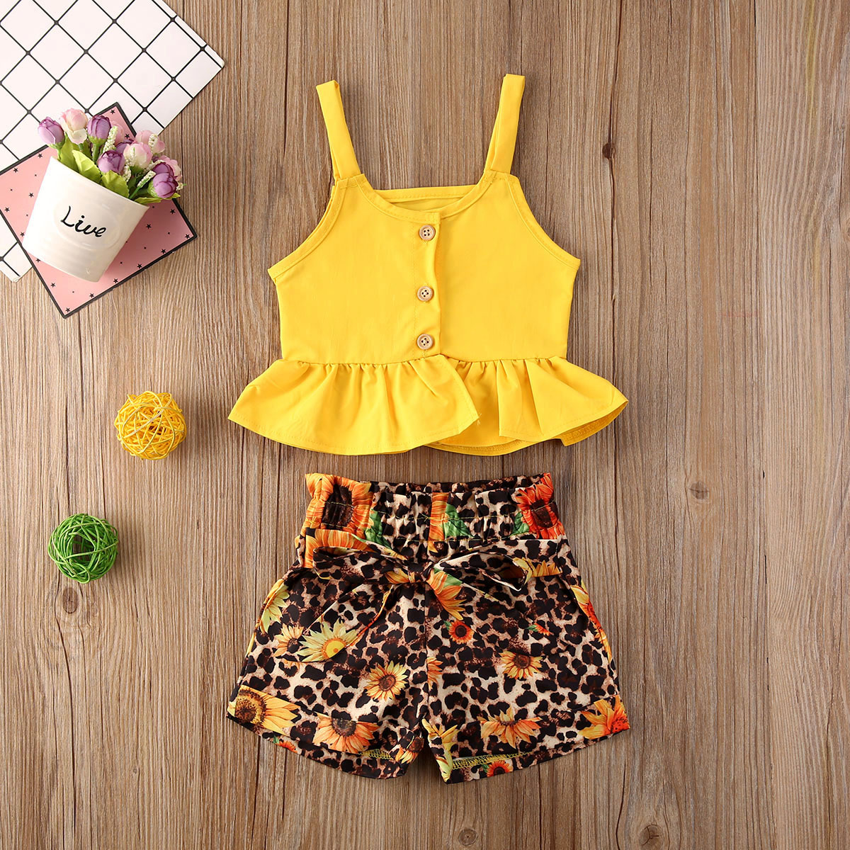baby girl sunflower outfit