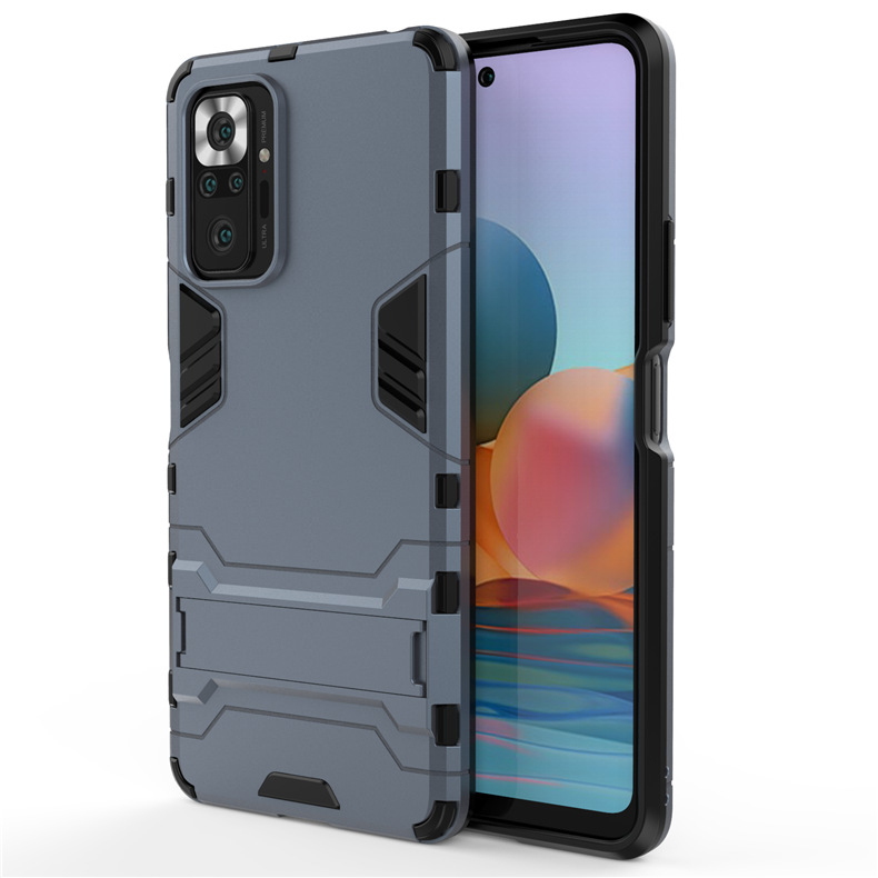 【ThinkWay】Iron Man Armor Shockproof Slip Resistant TPU and PC Case with Magnetic Stand and Belt Clip For Xiaomi Poco M3 & Redmi Note9 4G China Version/Redmi 9T/Redmi 9 Power. 