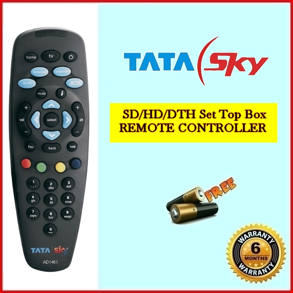 Tata Sky DTH Set Top Box Compatible Remote Controller Free
