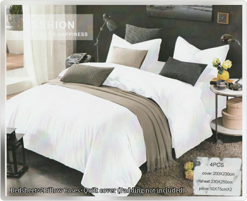 white duvet and pillow set