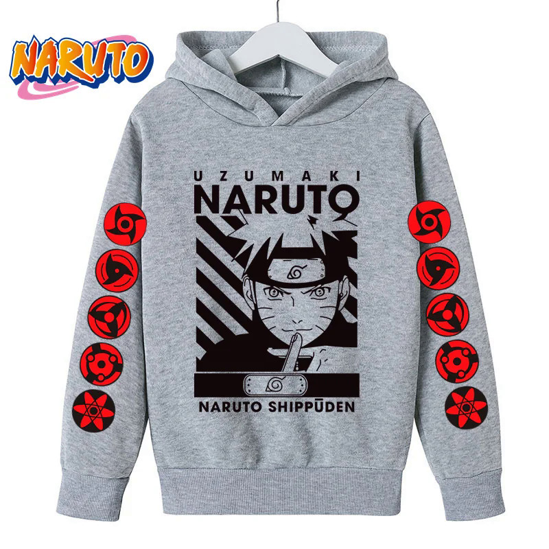 2023 New Naruto Hoodie for Kids Clothes Boys Hoodies Autumn Kids Clothes Kakashi Japanese Anime Boys Sasuke Costume. 