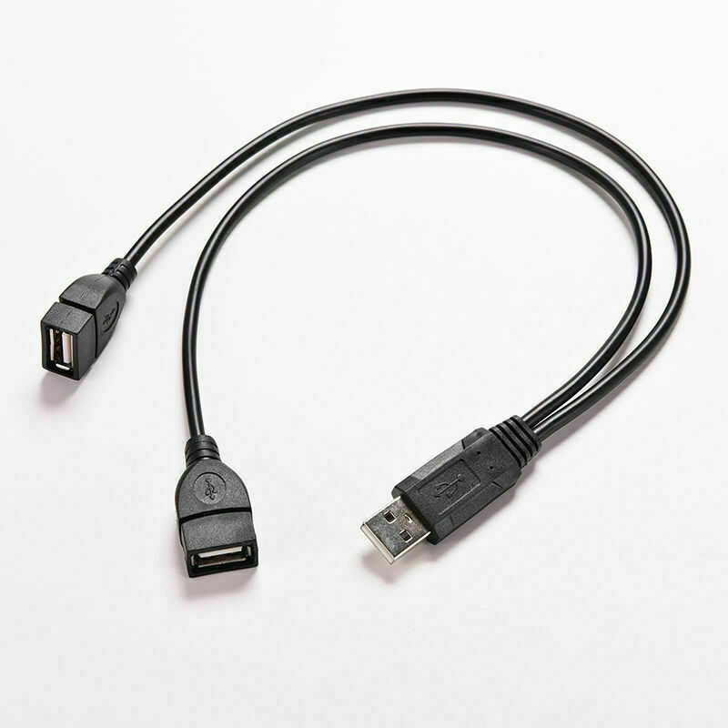 USB 2.0 Splitter Y Cable 1 Male to 2 Female Extension Cord Power Adapter Converter for PC Data Transmission Cable. 