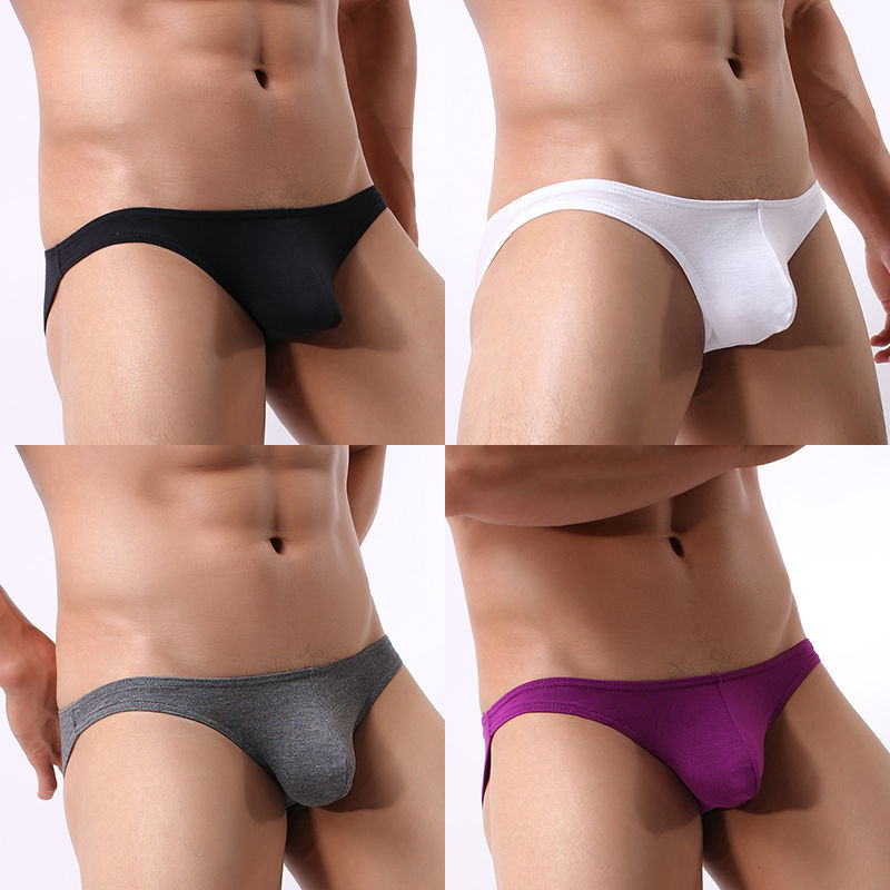 Underwear Men's Briefs Men's Modal Mid-Waist Breathable Comfortable Underpants Youth Trendy Personalized Printed Shorts. 