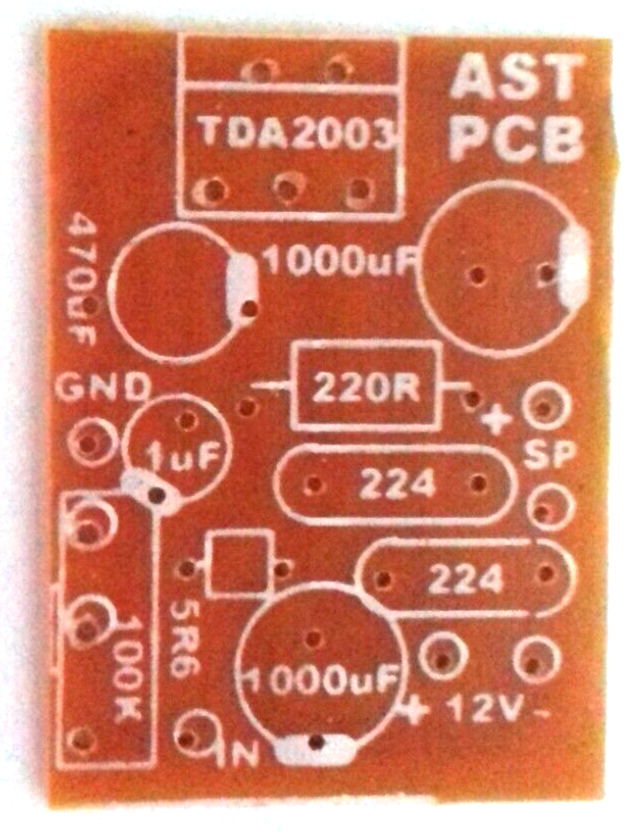 TDA 2003 10W Mono Amplifier with Volume controller DIY PCB Student