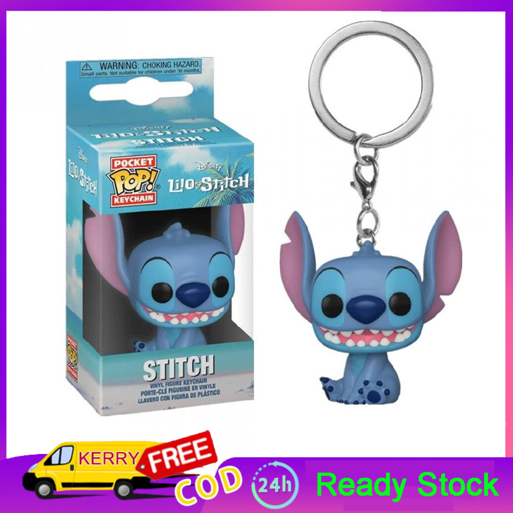 Funko Pop 5cm Lilo Stitch Keychain Cute Disneys Action Figure Keyring Toys Bag Decor Dolls Pendant Boy Girl Gift. 