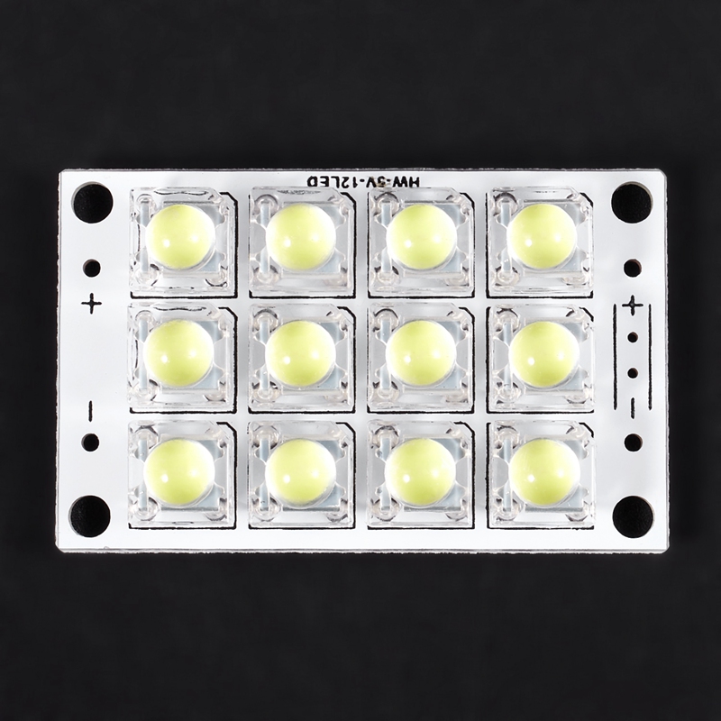 12-LED Super Bright White Piranha LED Board – DC 3V-5V – For DIY Night Lights & Projects