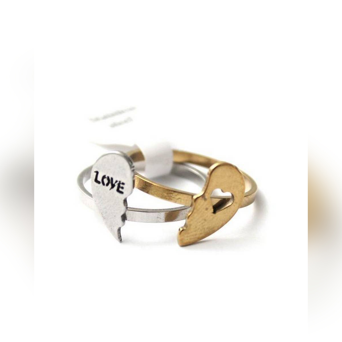 Couple Ring for boy and girl Gold&Silver - Size 20