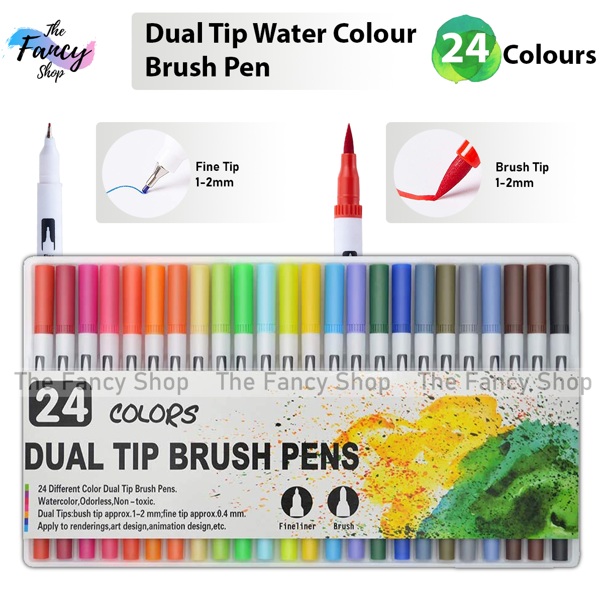 Price Water Color Pen Brush Dual Tip Watercolor Brush Pen 24