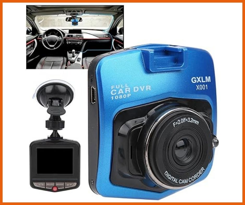 Car Dash Camera, 2.4" Dash Camera, Cars Full HD 480P, Night Vision G Sensor LCD Vehicle Video Recorder Car Dash Cam, DVR Driving Recorder, High Definition Car Dashcam 1080P Night Vision for Vehicle (Blue). 