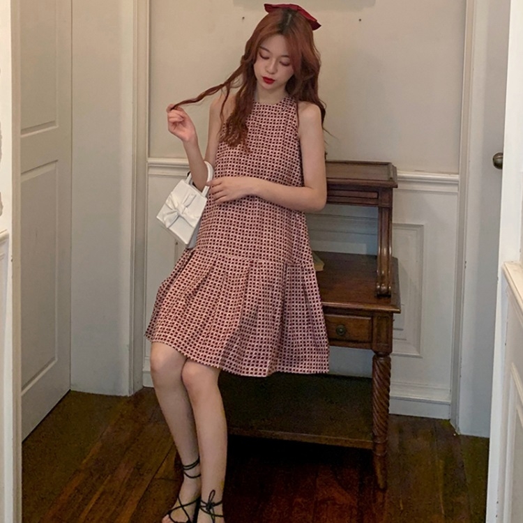 tank top plaid dress