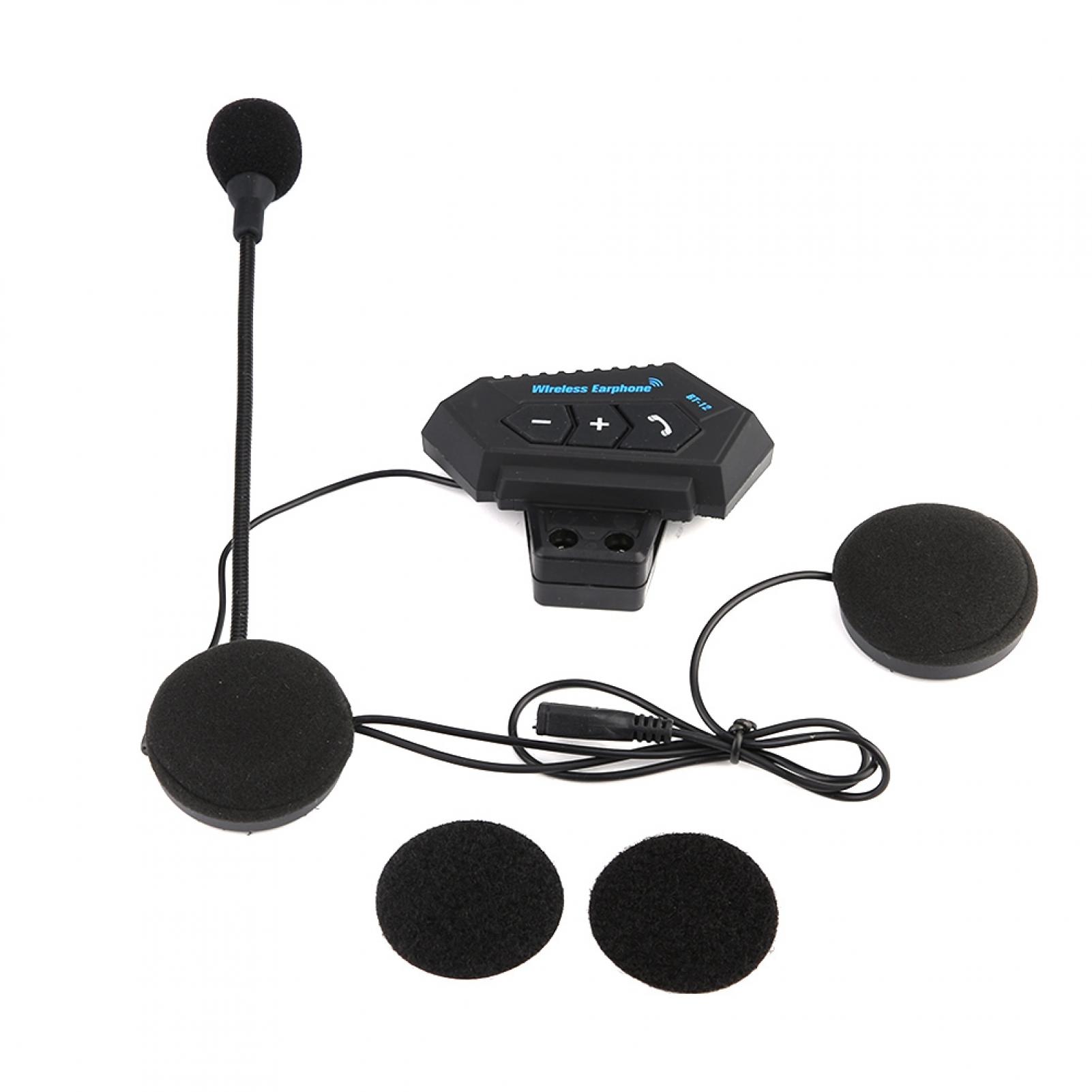 1 Pair Motorcycle Helmet BT Headset Headphone Speakers Support Hands-free Calling. 