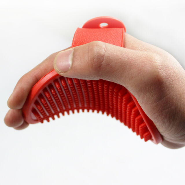 Pet Dog Cat Silicone Rubber Hair Fur Grooming Shedding Brush Comb Tool