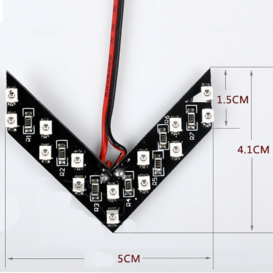 2PCS Universal 14-SMD Car Side Rearview Mirror Turn Signal LED Lights. 