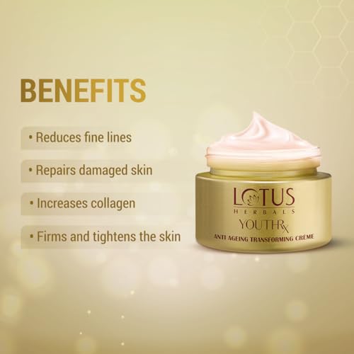 Lotus Herbals Youth Rx Anti-Aging Skin Care Range Lotus Herbals Youth Rx Anti-Aging Transforming Cream Spf 25, Pa +++- 50G, As Shown Picture (Lhr419050)(FROM INDIA). 