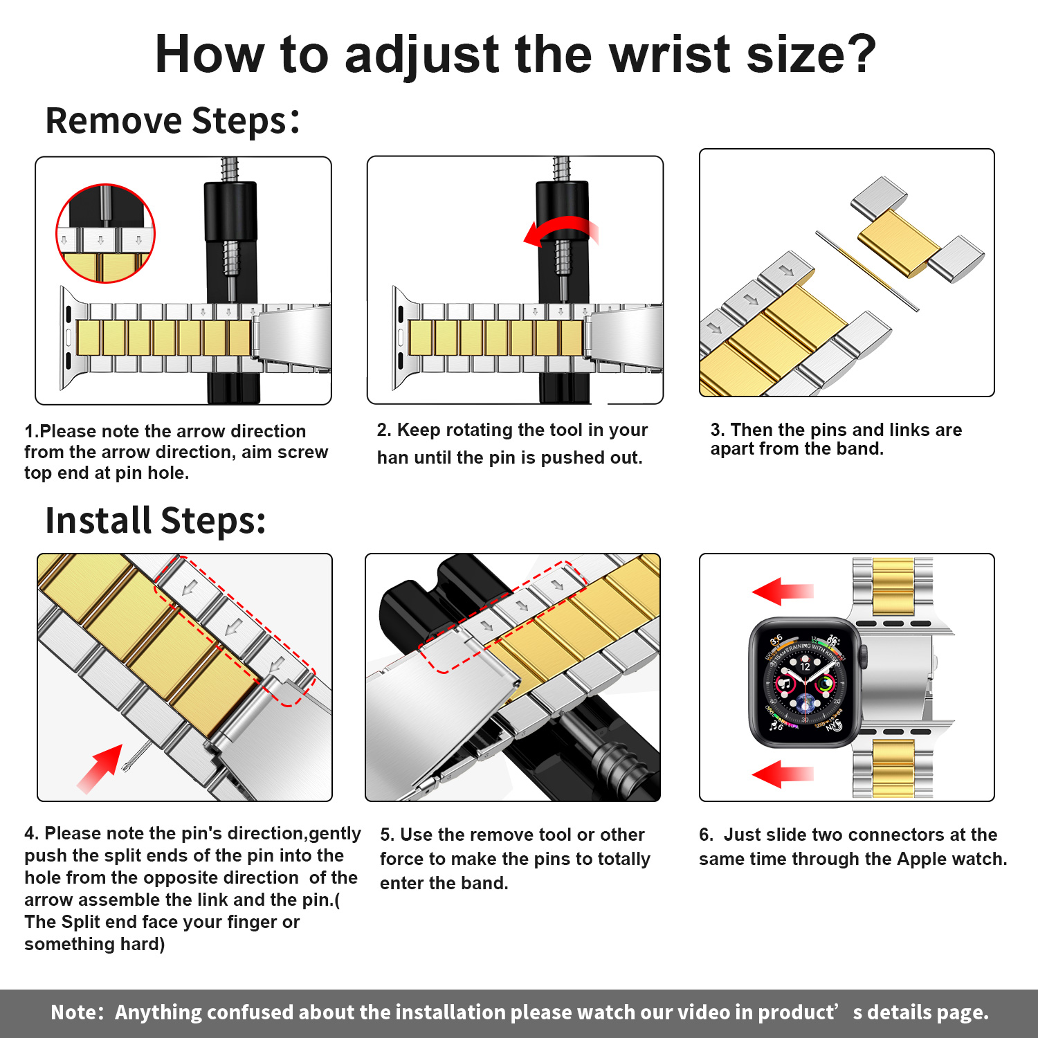 Band for Apple Watch Stainless Steel 38mm 40mm 41mm & 42mm 44mm 45mm 49mm Strap for Apple iWatch Series Ultra 8/7/6/5/4/3/2/1. 