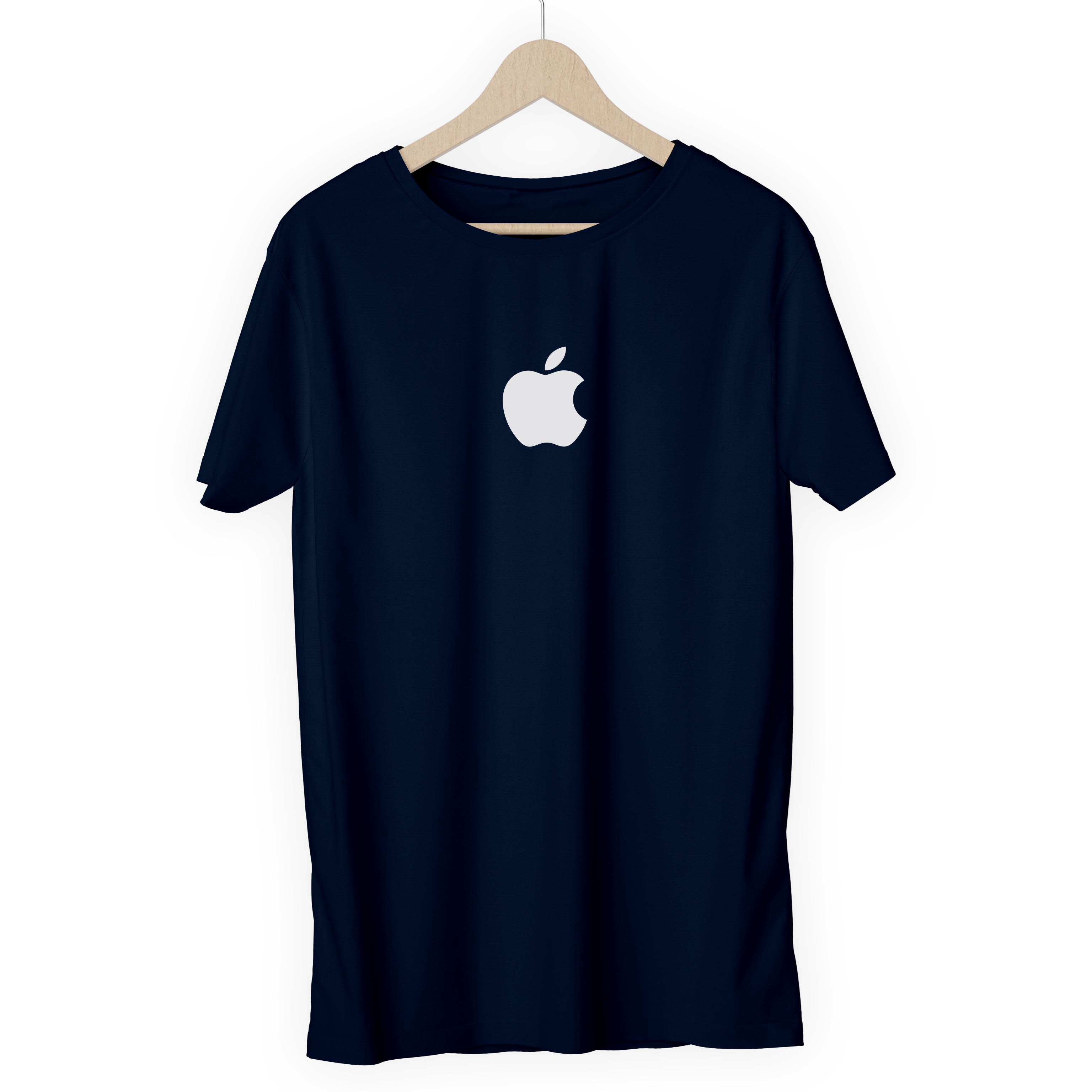 Apple Logo Print Black | White | Red | Maroon | Navy Blue | Yellow Color T Shirt , t shirt for men. 