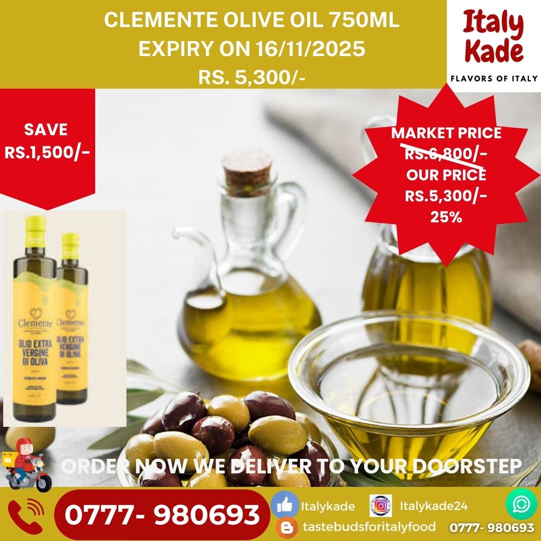 Clemente olive oil 750 ml MADE IN ITALY. 