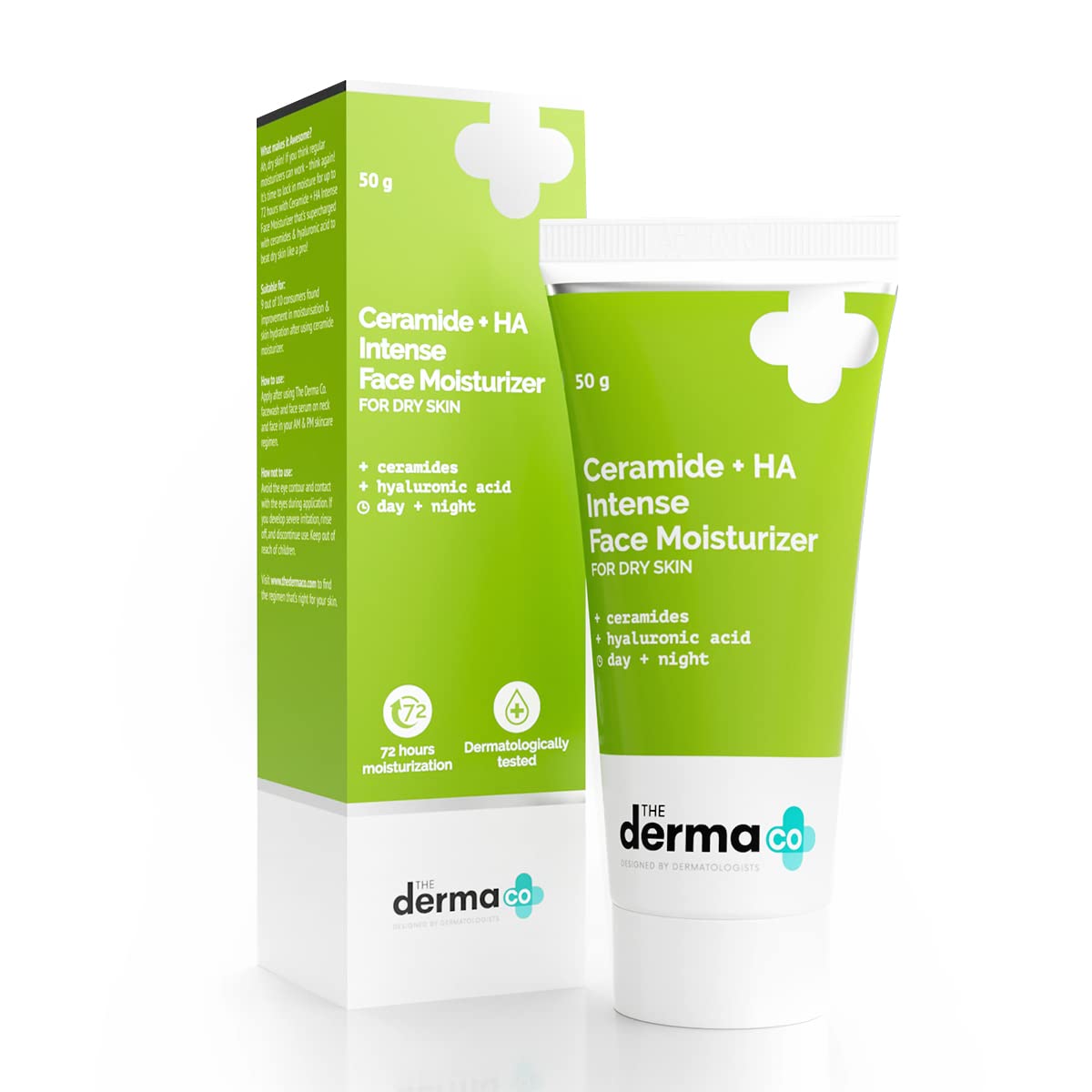 The Derma Co Ceramide + HA Intense Face Moisturizer, Dry Skin ...