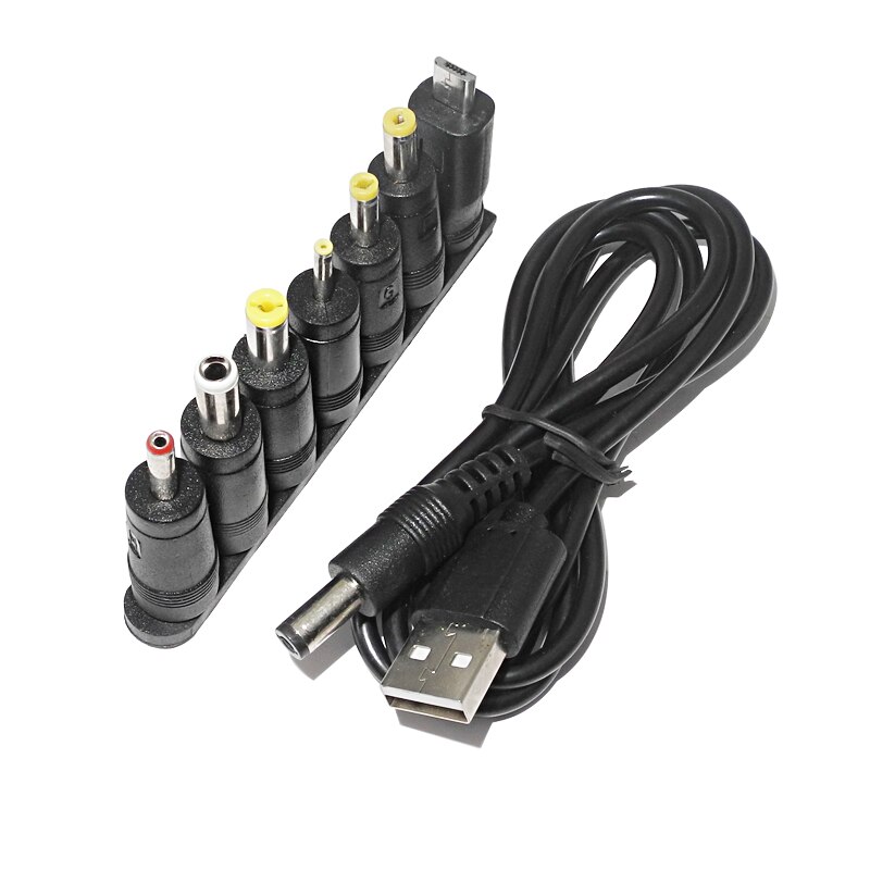 8 in 1 Universal 5V DC Jack Charging Cable Power Cord USB to DC Power Cable Connectors Adapter for Router Mini Fan Speaker. 