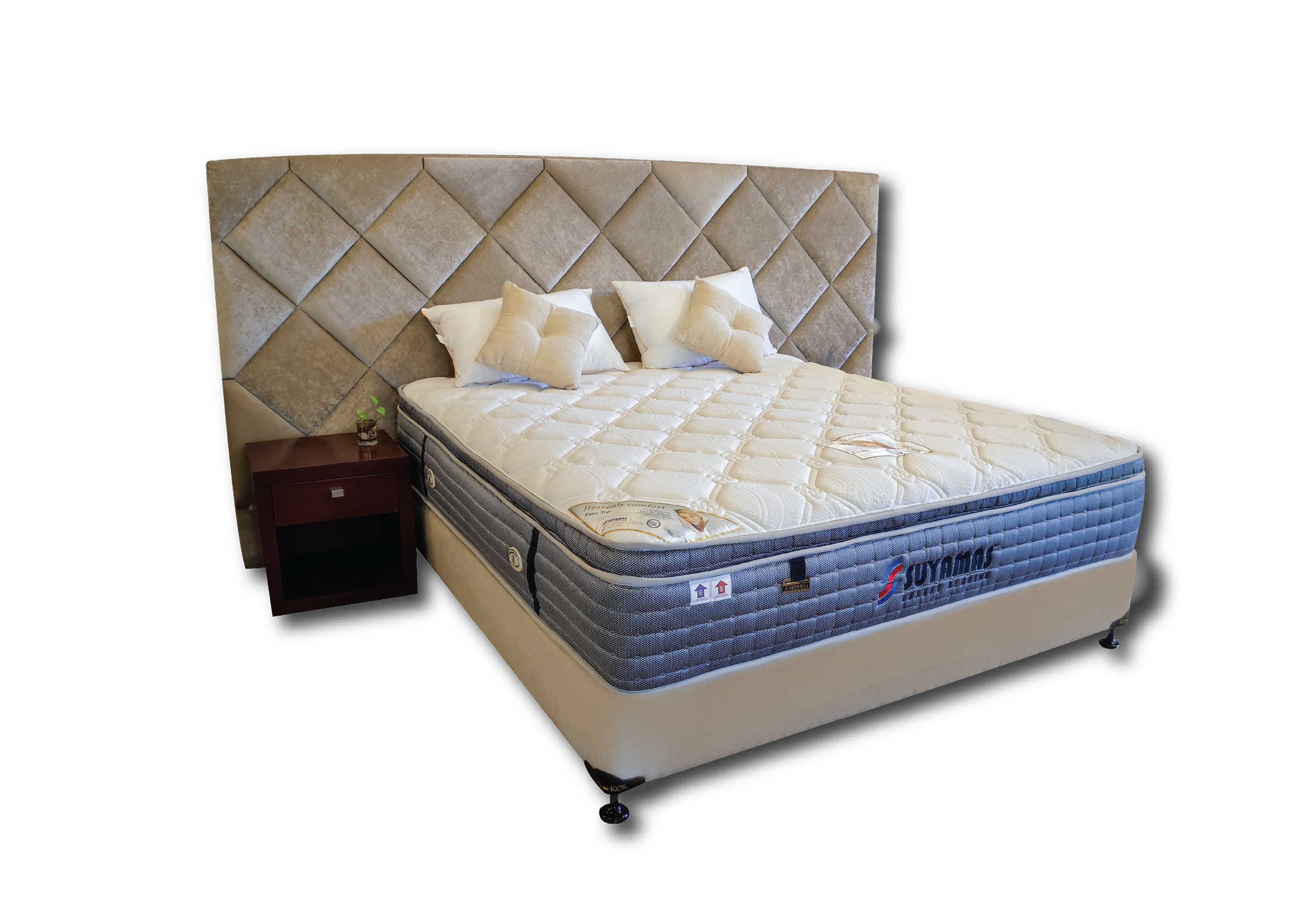 Suyamas Heavenly Comfort EuroTop 12.5" - Single Size Pocketed Spring Mattress (36" x 72" x 12.5"). 