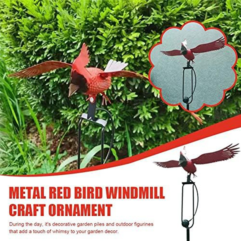 Life-Like Eagle Sculpture Wind Spinner Decorative Flapping Wings Flying Owl Garden Windmill. 