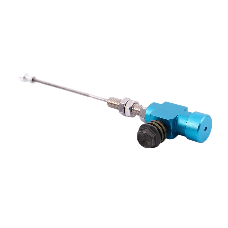 2x Motorcycle Hydraulic Clutch Master Cylinder Rod Brake Pump M10X1.25mm Aluminum Black & Blue. 