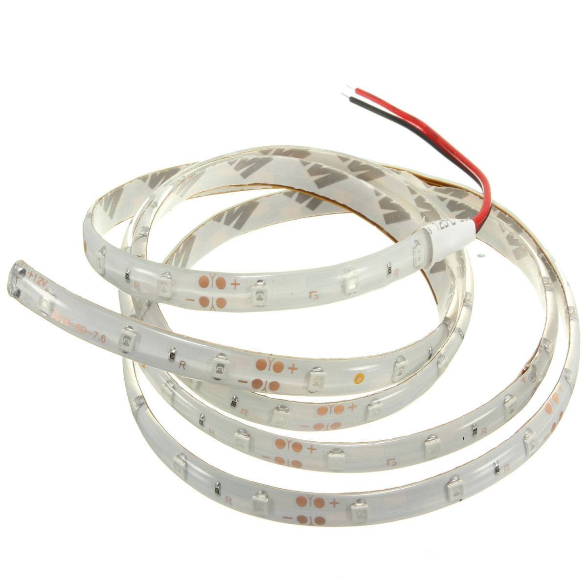 1M 60-3528 SMD Waterproof LED Light Strip DC12V (Blue). 
