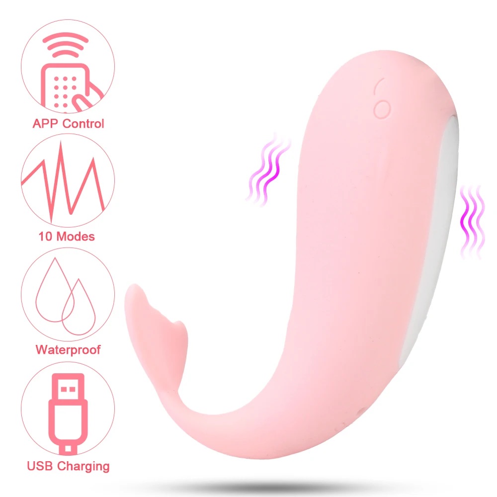 18+ Phone App Controlled Whale Vibrating Egg Sex Toy. 