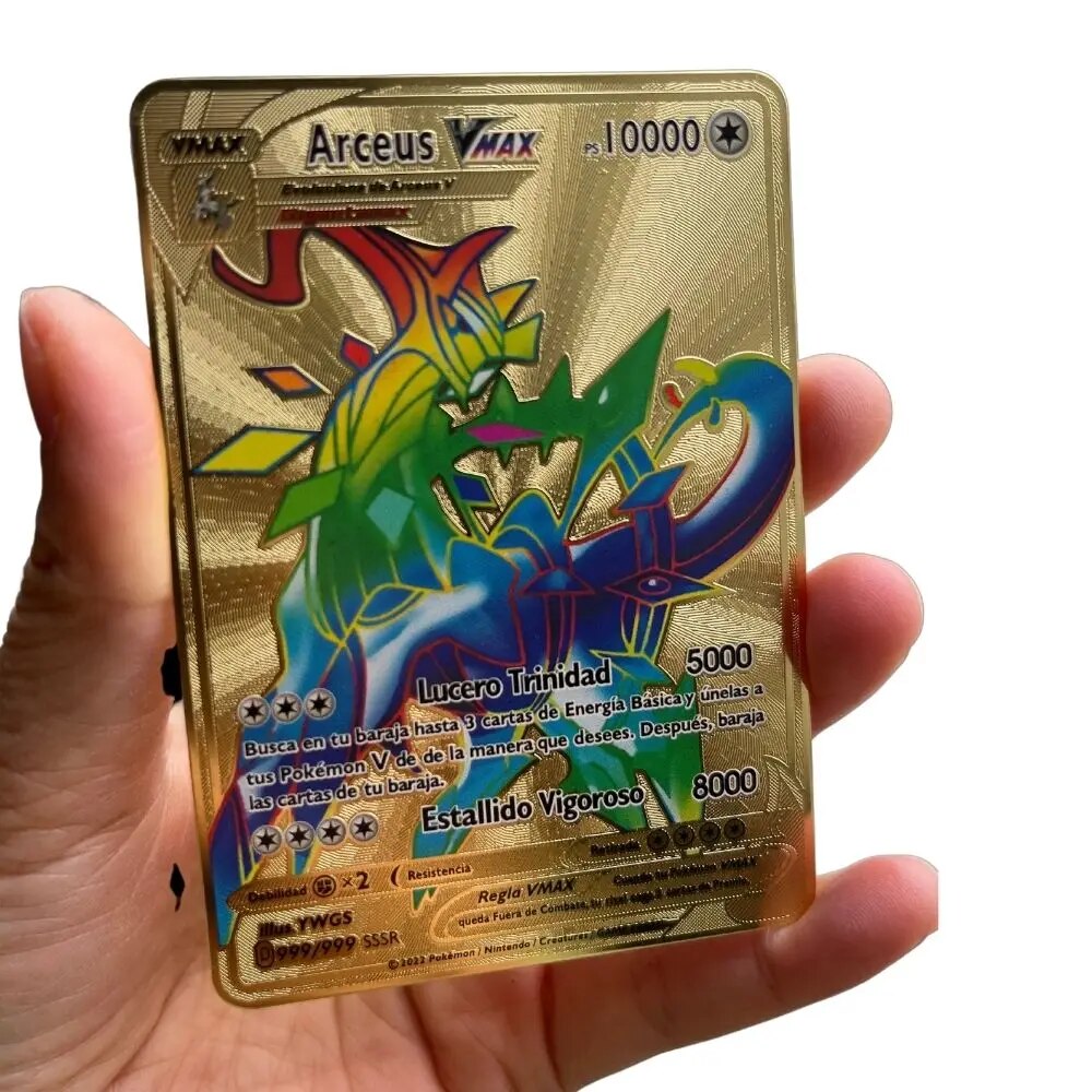 pokemon cards golden 2023 new 10000 Arceus Vmax Gx gold pocket
