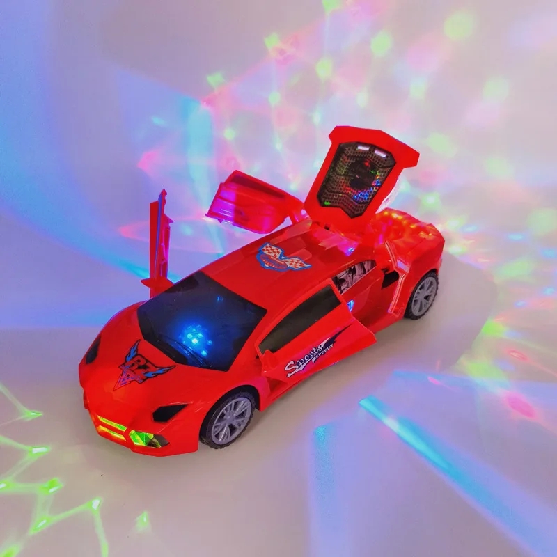 3 D Super Car Toy – Car Toy for Kids with 360 Degree Rotation & Door Opening | Sound & Light Toys for Kids Boys & Girls. 