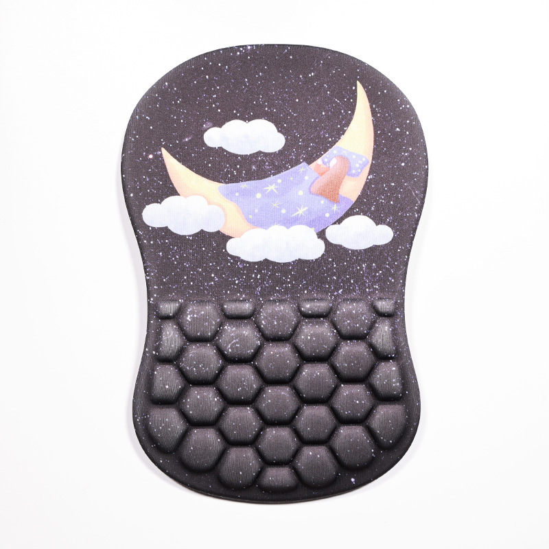 Guangzhou Large New Wrister Protective Mouse Pad Black Stain-Resistant Non-Slip Small Hand Pillow Soft Three-Dimensional Wrist Mat. 