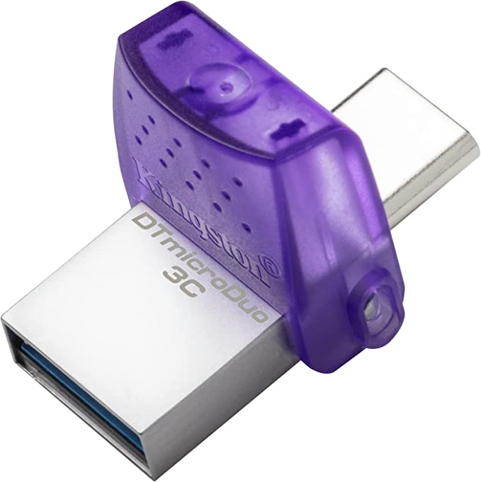Kingston DT microDuo 3C, USB 3.2 + Type-C flash drive OTG DTDUO3CG3  64GB / 128GB / 256GB. 