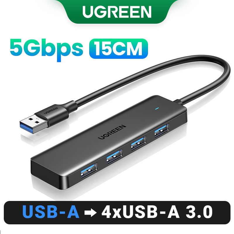thumbnail image 2 of USB 3.0 Hub, 4 Port USB Hub Splitter Extender, Portable USB Adapter Multiport Hub For Desktop PC 2 of 9
