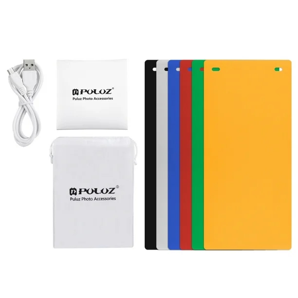 Online products Gem Photography Lighting & Studio Equipment Camera DSLR Photography Photo Light Box 20cm Mini Studio Box Kit Photography Shooting light Box with 6 color backgrounds. 