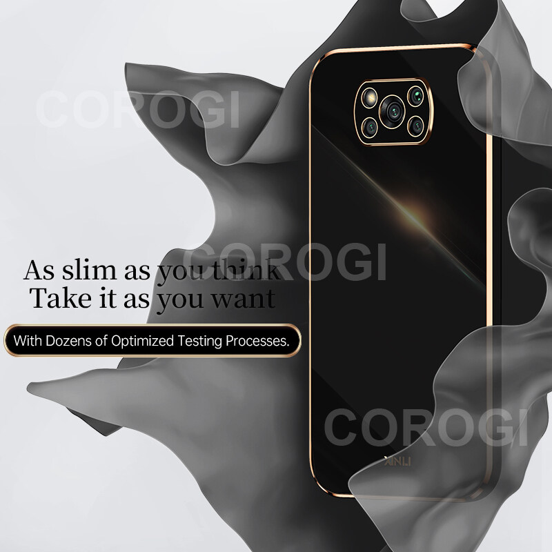 For Xiaomi POCO X3 Pro / POCO X3 / POCO X3 NFC Back Cover Fashion Shiny Plating Square Bumper Camera Protection Case Soft Silicone Shockproof Protective Mobile Phone Cases. 